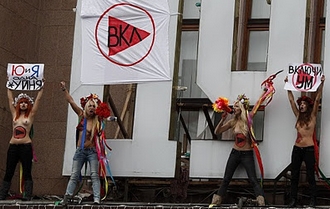 demonstratie van Femen