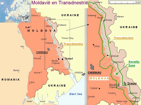 map van Transdnestrië