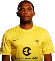 Eto'O in shirt van Anzji